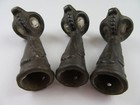 Vintage Antique Victorian Brass Glass Claw Style Furniture Feet Lot Of 3 