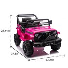 Kids Ride On Jeep Toy Car 12v Battery Powered With Remote Mp3 Led Pink