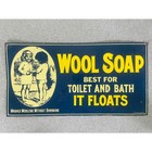 Vintage Wool Soap Metal Advertising Sign Desperate Sign Co Laundry Bath Decor