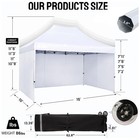 Crown Shades 10x15 Pop Up Canopy W 4 Sidewalls  Tent For Events  Used 