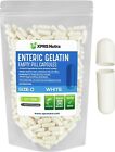 Size 0 White Enteric Empty Gelatin Pill Caps Capsules Delayed Gelcaps