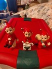 Vtg Christmas Novelty Co Japan Elves Elf Pixie Figurines 3 50s