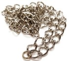 Vintage Silver Plate Steel 30  Continuous 8mm Curb Chain Section   Necklace M130