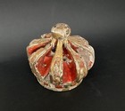 Antique Spanish Baroque Religious Crown Gilt Polychrome Wood 18th Century