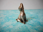 Vintage Kirk   Son Solid Sterling Silver Figurine miniatures   howling Dog  