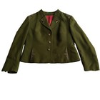 Vtg Lindner Traditional Tyrolean Loden Lined Wool Jacket Skirt Suit Set Sz 44 M
