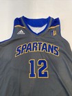 Game Worn Used Adidas San Jose State Spartans Sjsu Basketball Jersey Med 12  12