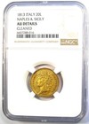 1813 Italy Naples   Sicily Gold 20 Lire Coin 20l - Certified Ngc Au Details