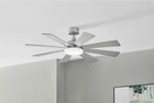 Hampton Bay Bayla 52 In  Indoor Brushed Nickel Ceiling Fan Led Light W remote