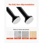 Uimoso Adjustable Tension Shower Rod 28-76 In Stainless Steel  Black Finish