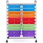 20 Drawer Rolling Storage Cart Bin Tools For Office School Home Organizer Colors