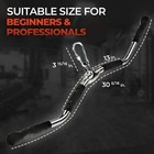Wide Grip Curl Lat Pull Down Bar Attachments Rubber Handgrips curl Bar press