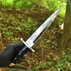 Arkansas Toothpick Double Edge Fix Blade Dagger Knife With Sheath Full Tang