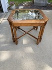 Tell City Chair Company Solid Hard Rock Maple Glass Top End Table