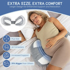 Plus Sized Pregnancy Pillow For Sleeping - Belly  Hip  Back Support For Pregnant
