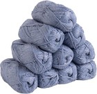 10 Pack  Knit Picks Mighty Stitch Worsted Yarn  Skeins Acrylic Wool Navy Heather