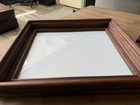 Victorian Antique Walnut Wood Eastlake Deep Well Picture Frame With Glass