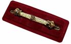 Gold Plated Mezuzah With Scroll   5 Inches  