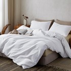 Duvet Cover Set 3 Pcs 1 Duvet Cover 2 Pillow Shams Hotel Quality Bedding White