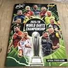 Panini Pdc Darts 2025-26 Empty Sticker Album   24 Stickers 