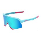 100 Percent S3 Le Tatis 4 Sunglasses Blue Topaz Mirror Lens  soft Tact Blue 