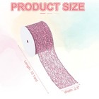 2 5 x 10yards Sparkling Glitters Yarn Ribbon Polyester Mesh Ribbon Rolls pink 