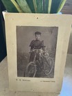1890s Boston Mass Antique Bicycle Cabinet Card Photograph Victorian Lady Posing