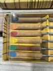 Vintage 12pc Stainless Fondue Forks Set Japan Wood Handles W  Boxes
