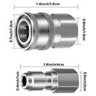 4 Sets Npt 3 8 Inch Stainless Steel Male And Female Quick Connector Kit Pressure