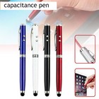 4-in-1 Capacitive Touch Screen Stylus Ballpoint Pen Led Flashlight Ipad Pen