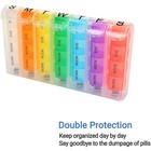 Weekly Pill Box Organizer 7 Day Organizer Case Pop Up Medicine Storage Container