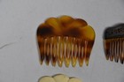 Vintage Hair Combs Picks Made In France Tortoise Shell Retro Chas-wahba