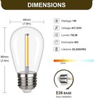 Outdoor String Light Bulbs  Shatterproof Waterproof Replacement Bulbs 15pack