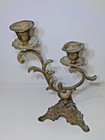 Vintage French Brass 2-arm Candelabra Rococo Style Antique Candlestick Luxury De