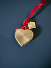 New Empty 2011 Estee Lauder  love Heart Shape    Solid Perfume Compact  silky Cord