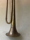 Cavalry Trumpet Bugle Brass Vintage 1970 s W Silver Mouth Piece Good Sound