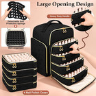 Nail Polish Organizer Backpack Holds 168 Bottles  Nail Lamp  Extra Large Nail Ki