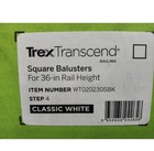 Trex Square White Composite Balusters 36  Rail Height Box Of 16   Free Shipping