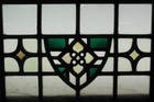 Abstract Old English Leaded Stained Glass Window Unframed W Hooks 15 75  X 11 