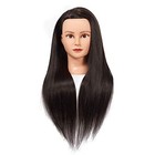 26 28 Inch Black Synthetic Hair Extension Mannequin Head With Clamp Set