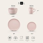 Stoneware 16-piece Modern Dinnerware Set  Set For 4  Pink