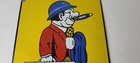 Vintage Tobacco Porcelain Sign - Odin Cigars Gas Service Cigarette Pump Sign