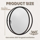23 6  Round Rotating Pivot Window Tempered Glass Flush Mount Metal Frame