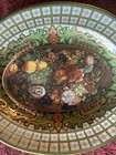 Vintage Oval Daher Floral Tin Serving Tray England 12  X 10 1 2   