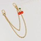 Fashion Red Cherry Keychain Bag Charm Handbag Purse Key Chain Ring Hanging Gift