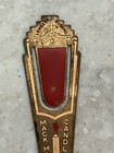 Vintage Brass Advertising Bookmark  Letter Opener Mack Miller Candle Co