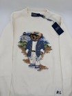 Ralph Lauren Sweater Polo Bear Men   s Medium White Lighthouse Crewneck
