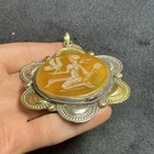 Old Roman Agate Intaglio Stone Stunning Brass Large Amulet Pendant