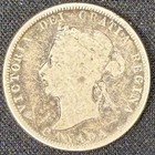 1872 Canada 25 Cents Silver Quarter 25c Queen Victoria Coin