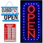 Neon Open Sign For Business  Vertical Led Sign With Flashing 17  X 10  Model 5